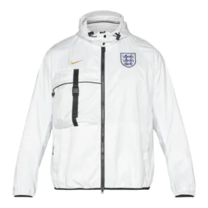 Jaqueta Corta-Vento Seleção Inglaterra 24/25 - Masculina Nike - Branca