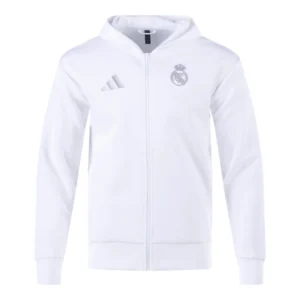 Jaqueta Corta-Vento Real Madrid 24/25 - Masculina Adidas - Branca