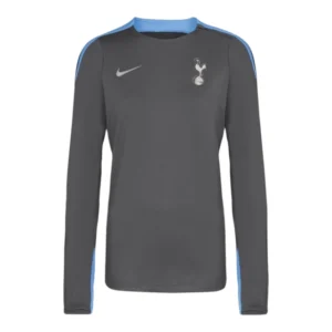 Camisa Tottenham Treino 24/25 manga longa - Torcedor Nike Masculina - Cinza com detalhes em azul