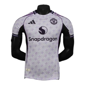 Camisa Manchester United II 25/26 - Jogador Adidas Masculina - Branca com detalhes em roxo