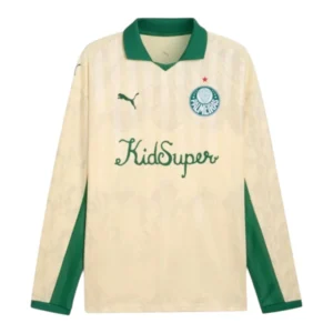 Camisa Palmeiras Edição especial Mundial de Clubes 25/26 manga longa - Torcedor Puma Masculina - Bege e verde