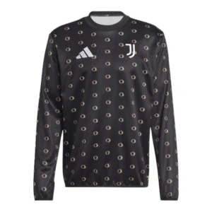 Camisa Juventus Pré-jogo 24/25 manga longa - Torcedor Adidas Masculina - Preta
