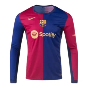 Camisa Barcelona I 24/25 manga longa - Torcedor Nike Masculina - Azul e vermelha