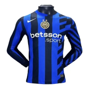 Camisa Inter de Milão I 24/25 manga longa - Jogador Nike Masculina - Azul com detalhes em preto