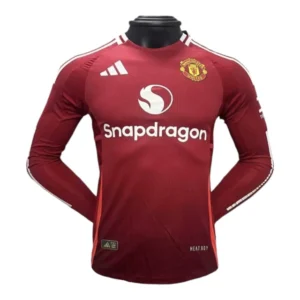 Camisa Manchester United I 24/25 manga longa - Jogador Adidas Masculina - Vermelha