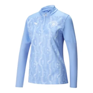 Camisa Manchester City Pré-jogo 24/25 manga longa - Torcedor Puma Masculina - Azul