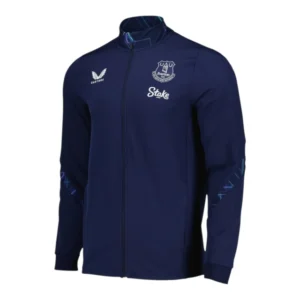 Jaqueta Corta-Vento Everton 24/25 - Masculina Castore - Azul com detalhes em amarelo