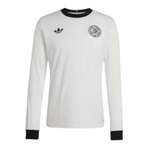 Camisa Seleção Alemanha Edição Aniversário 125 anos I 25/26 manga longa - Torcedor Adidas Masculina - Branca com detalhes em preto