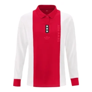 Camisa Ajax Edição Aniversário 125 anos 25/26 manga longa - Torcedor Adidas Masculina - Branca e vermelha