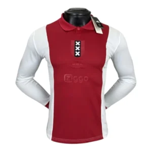 Camisa Ajax Edição Aniversário 125 anos 25/26 manga longa - Jogador Adidas Masculina - Branca e vermelha