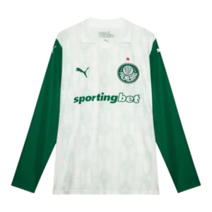 Camisa Palmeiras II 25/26 manga longa - Torcedor Puma Masculina - Branca e verde