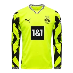 Camisa Borussia Dortmund Edição especial de Aniversário 24/25 manga longa - Torcedor Puma Masculina - Amarela neon com detalhes em preto