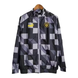 Jaqueta Corta-Vento Manchester City 23/24 - Masculina Puma - Preta e roxa