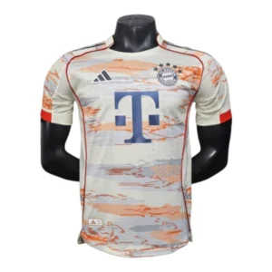 Camisa Bayern de Munique II 25/26 - Jogador Adidas Masculina - Bege com detalhes em vermelho e azul