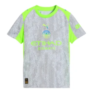 Camisa Manchester City III 25/26 - Torcedor Puma Masculina - Cinza e verde neon