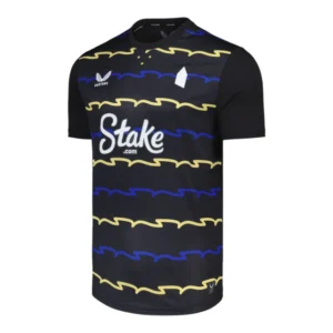 Camisa Everton III 25/26 - Torcedor Castore Masculina - Preta com detalhes em azul e amarelo