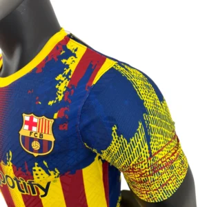 Camisa Barcelona Edição Especial 23/24 - Jogador Nike Masculina - Azul escuro com detalhes em vermelho e amarelo