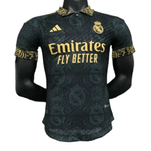 Camisa Real Madrid Edição Especial 23/24 - Jogador Adidas Masculina - Preta com detalhes em dourado