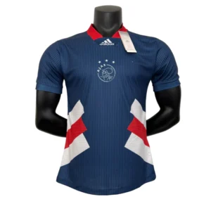 Camisa Ajax Coleção Especial 23/24 - Jogador Adidas Masculina - Azul com detalhes em vermelho e branco