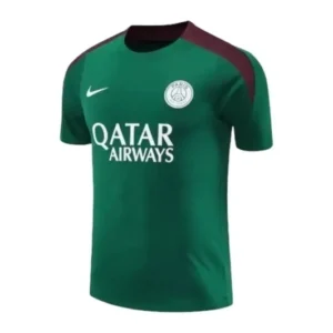 Camisa Paris Saint-Germain Treino 24/25 - Torcedor Nike Masculina - Verde com detalhes em vinho