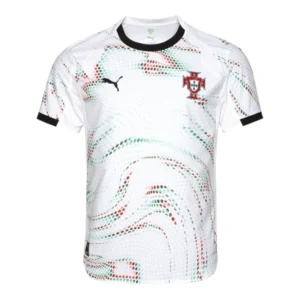 Camisa Seleção Portugal II 25/26 - Torcedor Puma Masculina - Branca com detalhes em verde e vermelho