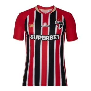 Camisa São Paulo II 25/26 - Torcedor New Balance Masculina - Vermelha e preta