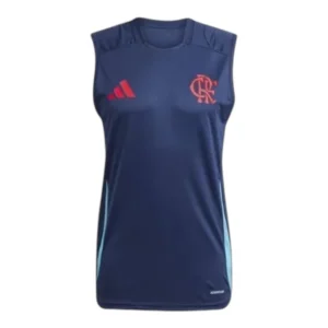 Camisa Regata Flamengo Treino 25/26 - Torcedor Adidas Masculina - Azul