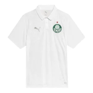 Camisa Polo Palmeiras Treino 25/26 - Torcedor Puma Masculina - Branca