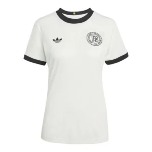 Camisa Seleção Alemanha Edição Aniversário 125 anos I 25/26 - Torcedor Adidas Feminina - Branca com detalhes em preto