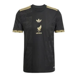 Camisa Seleção México I 25/26 - Torcedor Adidas Masculina - Preta com detalhes em dourado
