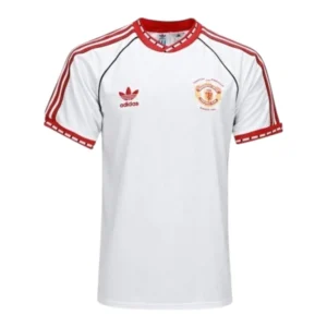 Camisa Manchester United Edição comemorativa 1991 II - Torcedor Adidas Masculina - Branca com detalhes em vermelho