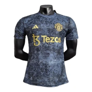 Camisa Manchester United Edição Especial 24/25 - Jogador Adidas Masculina - Azul com detalhes em preto