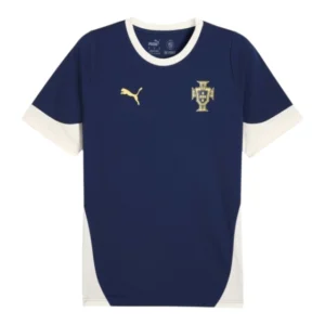 Camisa Seleção Portugal Treino 25/26 - Torcedor Puma Masculina - Azul com detalhes em branco