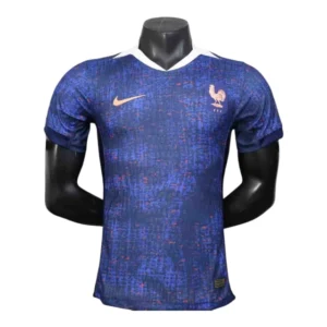 Camisa Seleção França I 25/26 - Jogador Nike Masculina - Azul com detalhes em vermelho