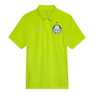 Camisa Polo Palmeiras Treino 25/26 - Torcedor Puma Masculina - Amarelo neon