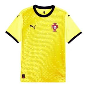 Camisa Seleção Portugal Goleiro 25/26 - Torcedor Puma Masculina - Amarela com detalhes em preto