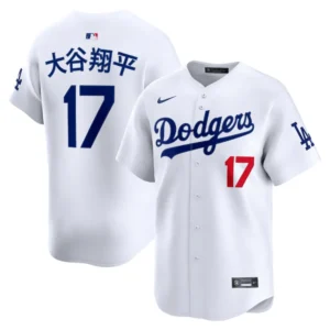 Camisa MLB Los Angeles Dodgers Shohei Ohtani em Japonês I Torcedor Masculina Branca