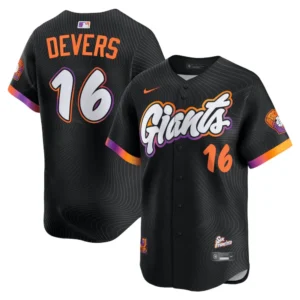 Camisa MLB San Francisco Giants 2025 City Connect Limited Samuel Devers Torcedor Masculina Preta