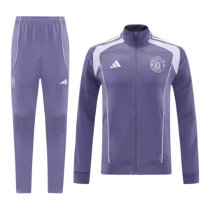 Conjunto Manchester United Treino 25/26 - Masculino Adidas - Roxo