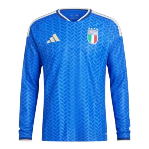 Camisa Seleção Itália I 26/27 manga longa - Torcedor Adidas Masculina - Azul