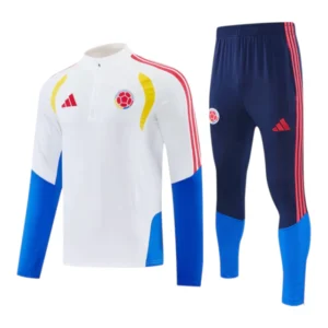 Conjunto Seleção Colômbia Treino 26/27 - Masculino Adidas - Branco e azul