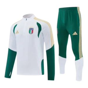 Conjunto Seleção Itália Treino 26/27 - Masculino Adidas - Branco e verde