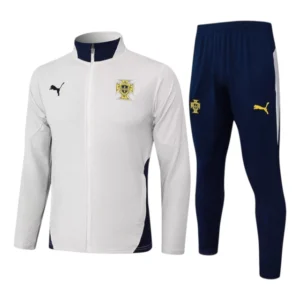 Conjunto Seleção Portugal Pré-jogo 25/26 - Masculino Puma - Branco e azul