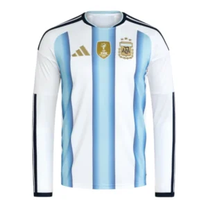 Camisa Seleção Argentina I 26/27 manga longa - Torcedor Adidas Masculina - Branca e azul