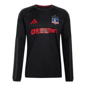 Camisa Colo Colo II 26/27 manga longa - Torcedor Adidas Masculina - Preta Com Patrocínio