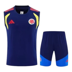 Kit Treino adulto - Camisa e Shorts - Seleção Colômbia Adidas 26/27 - Azul