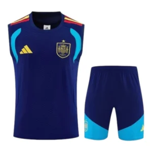 Kit Treino adulto - Camisa e Shorts - Seleção Espanha Adidas 26/27 - Azul