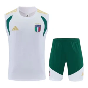 Kit Treino adulto - Camisa e Shorts - Seleção Itália Adidas 26/27 - Verde e branco