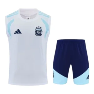 Kit Treino adulto - Camisa e Shorts - Seleção Argentina Adidas 26/27 - Branco e azul