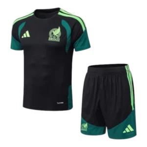 Kit Treino adulto - Camisa e Shorts - Seleção México Adidas 26/27 - Preto e verde